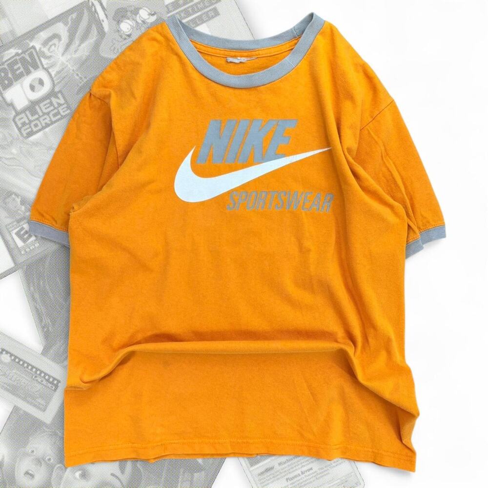 Yellow Nike Sportswear Graphic Ringer Tee